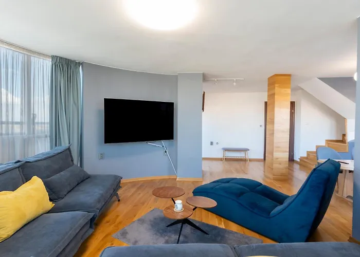 Luna Penthouse Stunning Skyline Free Parking アパート ソフィア