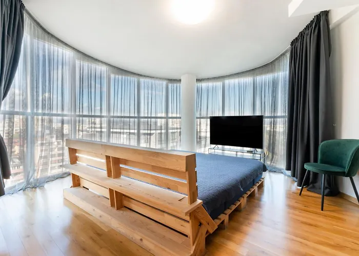 アパート Luna Penthouse Stunning Skyline Free Parking